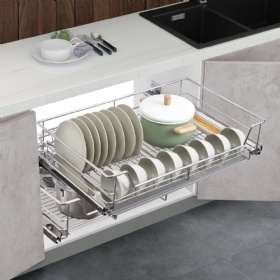 Soft Close Drawer Dish Storage Basket